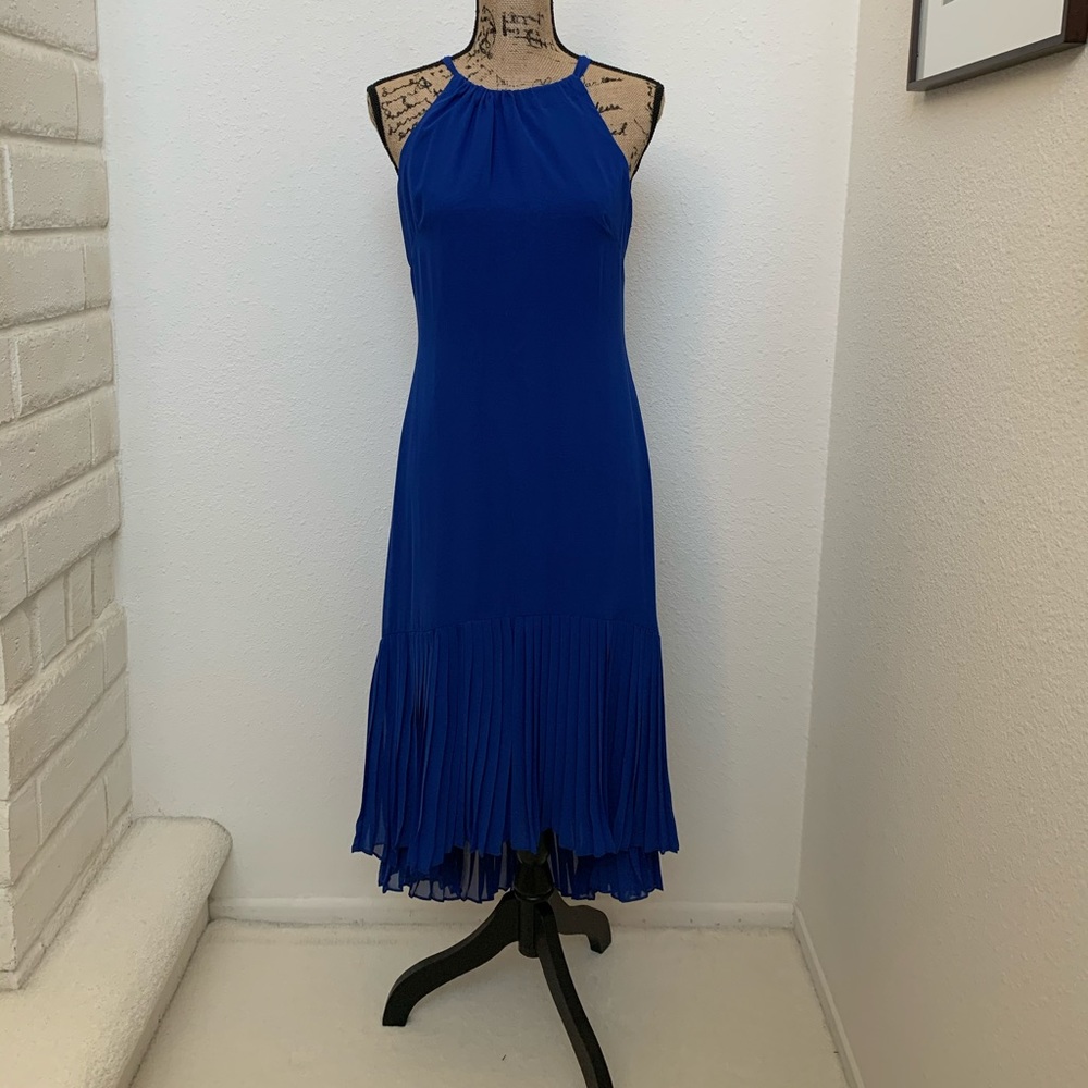 Vince Camuto Blue high low halter dress size 4